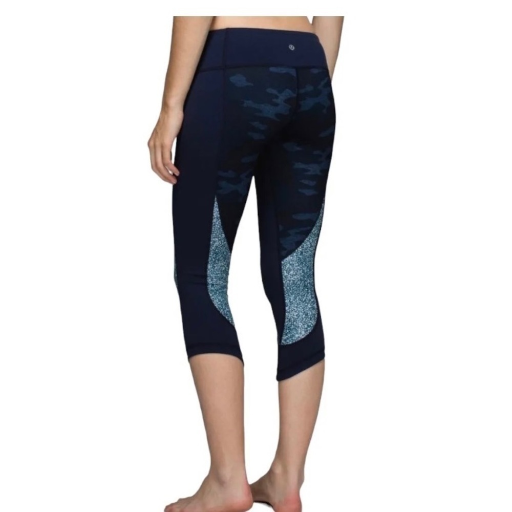 Lululemon wunder under crop sashiko camo leggings size4 - Picture 3 of 8